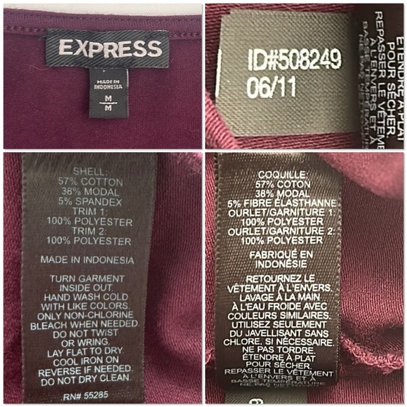 Express merlot rhinestone embellished sleeveless stretch top - Picture 11 of 13